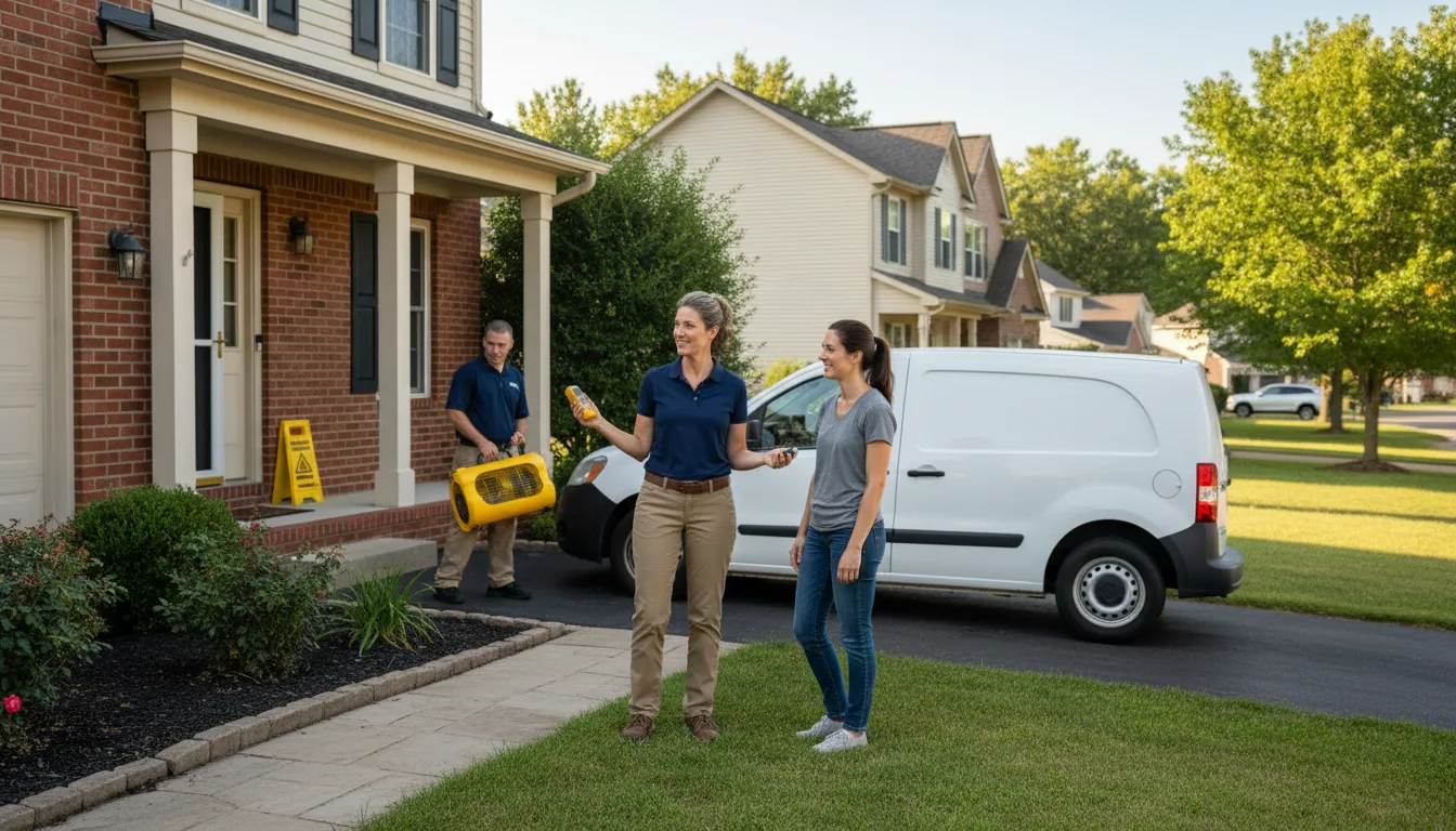 Water restoration image for Dehumidification And Cleanup Services in Wittensville, KY
